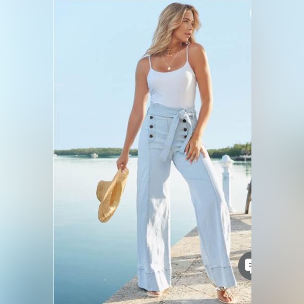 VENUS High Waist Light Blue Wide Leg Jeans